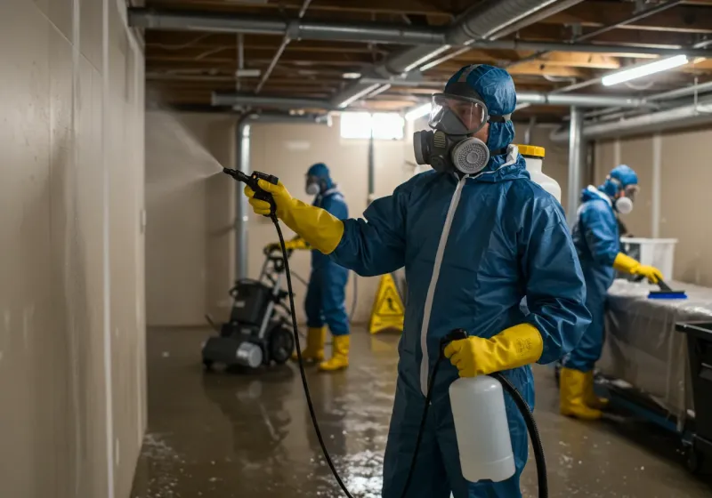 Basement Sanitization and Antimicrobial Treatment process in Mount Carmel, IL