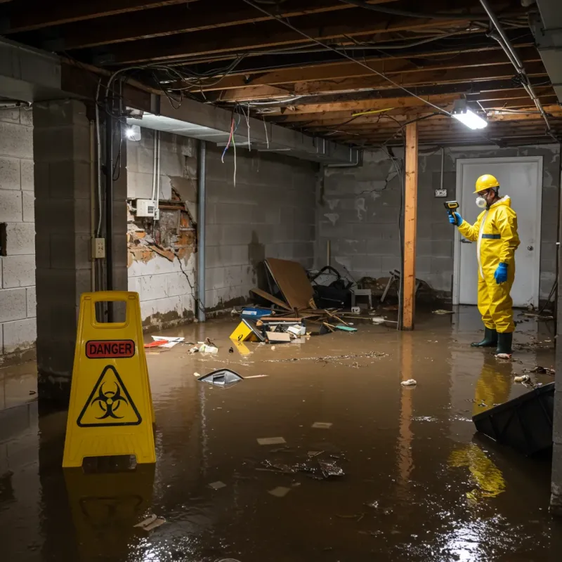 Flooded Basement Electrical Hazard in Mount Carmel, IL Property